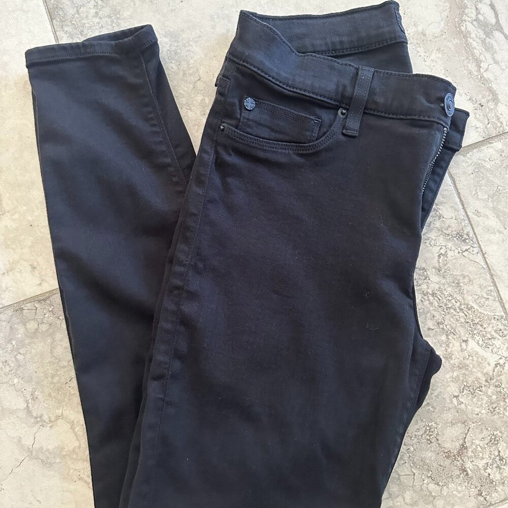 HUDSON Stretch Black Denim Krista Super Skinny Size 28